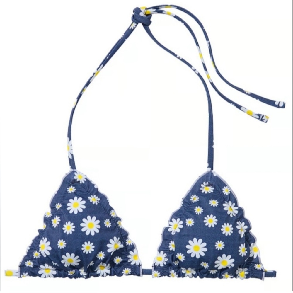 Frankie's Bikinis Blue and White Floral Triangle Bikini NWT
Discontinued item.